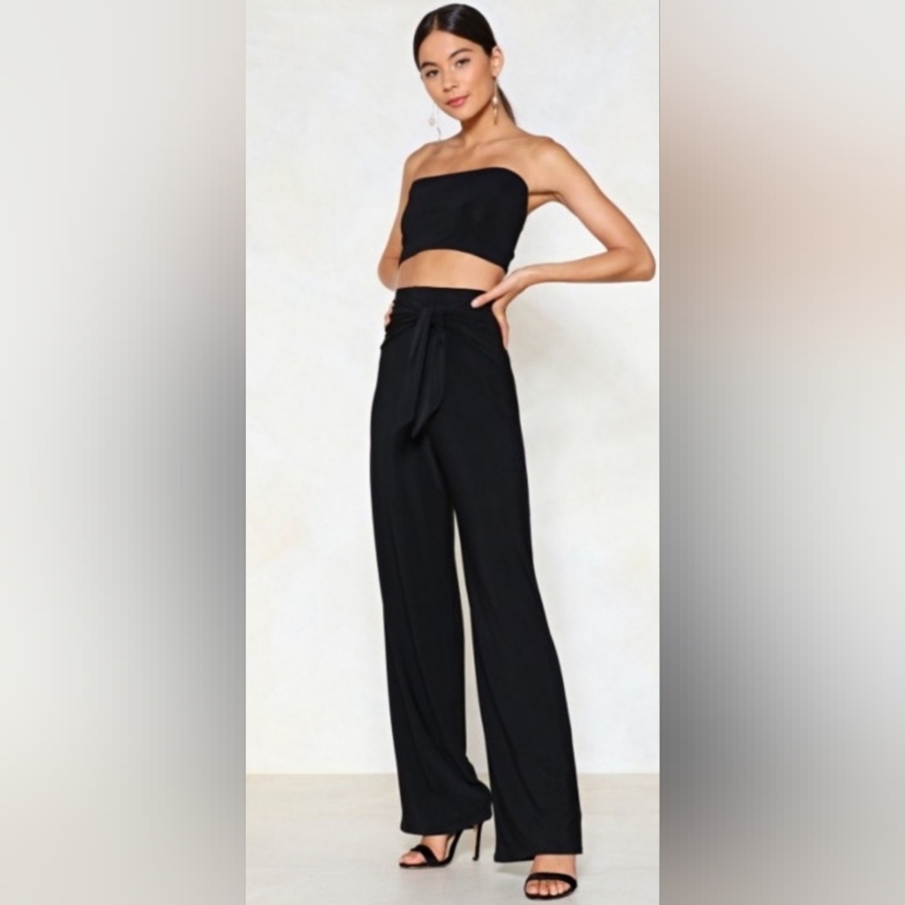 Nasty GAL Tie Me Later Bandeau & Wide Leg Set